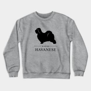 Havanese Black Silhouette Crewneck Sweatshirt